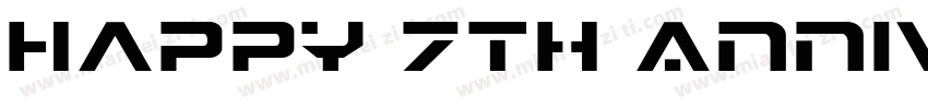 Happy 7th Anniversary字体转换